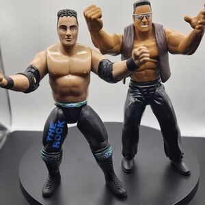 The Rock Wrestling Action Figure with Black Gear